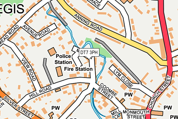 DT7 3PH map - OS OpenMap – Local (Ordnance Survey)