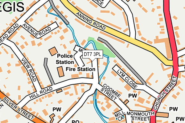 DT7 3PL map - OS OpenMap – Local (Ordnance Survey)