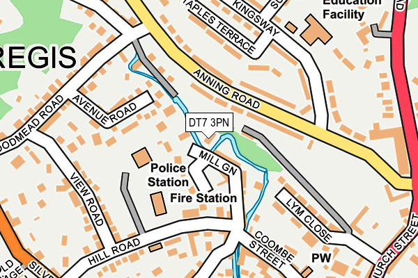 DT7 3PN map - OS OpenMap – Local (Ordnance Survey)