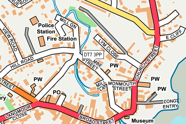 DT7 3PP map - OS OpenMap – Local (Ordnance Survey)