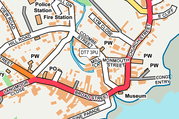 DT7 3PU map - OS OpenMap – Local (Ordnance Survey)