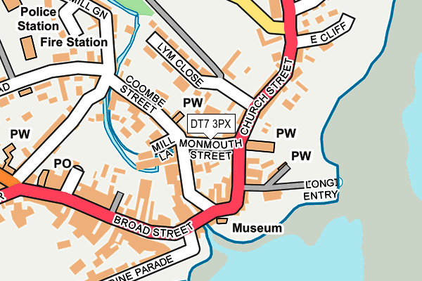 DT7 3PX map - OS OpenMap – Local (Ordnance Survey)