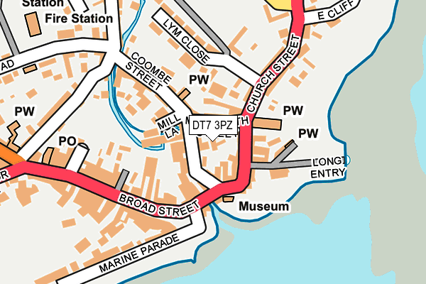 DT7 3PZ map - OS OpenMap – Local (Ordnance Survey)