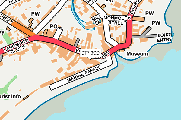 Map of RP LYME REGIS LIMITED at local scale