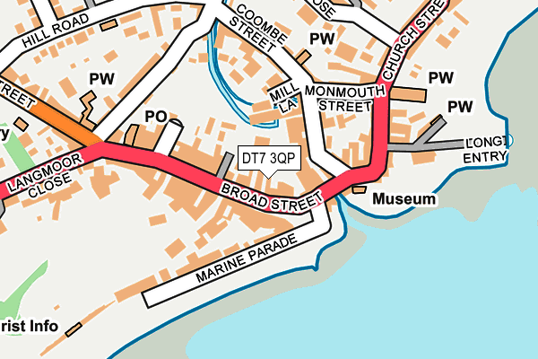 DT7 3QP map - OS OpenMap – Local (Ordnance Survey)