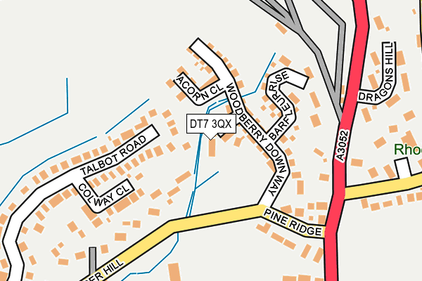 DT7 3QX map - OS OpenMap – Local (Ordnance Survey)