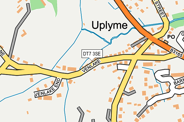 DT7 3SE map - OS OpenMap – Local (Ordnance Survey)