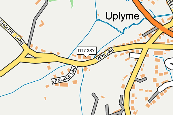 DT7 3SY map - OS OpenMap – Local (Ordnance Survey)
