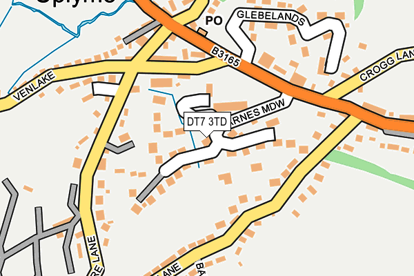 DT7 3TD map - OS OpenMap – Local (Ordnance Survey)