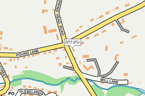 DT7 3TU map - OS OpenMap – Local (Ordnance Survey)
