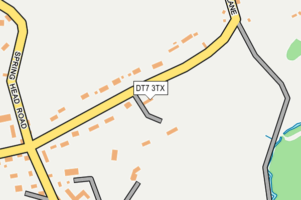 DT7 3TX map - OS OpenMap – Local (Ordnance Survey)