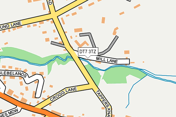 DT7 3TZ map - OS OpenMap – Local (Ordnance Survey)