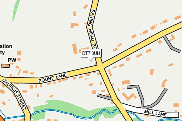 DT7 3UH map - OS OpenMap – Local (Ordnance Survey)