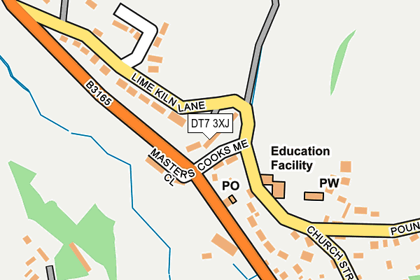 DT7 3XJ map - OS OpenMap – Local (Ordnance Survey)