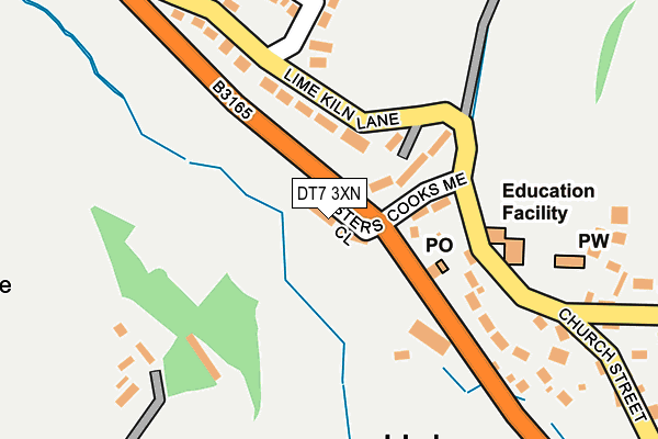 DT7 3XN map - OS OpenMap – Local (Ordnance Survey)