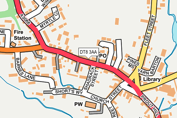 DT8 3AA map - OS OpenMap – Local (Ordnance Survey)