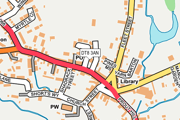 DT8 3AN map - OS OpenMap – Local (Ordnance Survey)