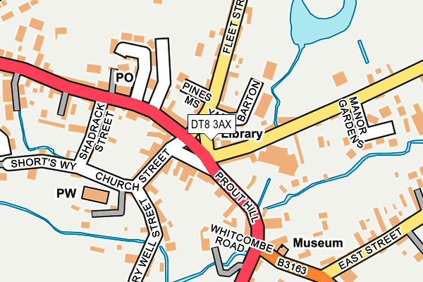 DT8 3AX map - OS OpenMap – Local (Ordnance Survey)