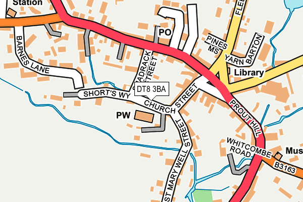 DT8 3BA map - OS OpenMap – Local (Ordnance Survey)