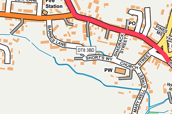 DT8 3BD map - OS OpenMap – Local (Ordnance Survey)
