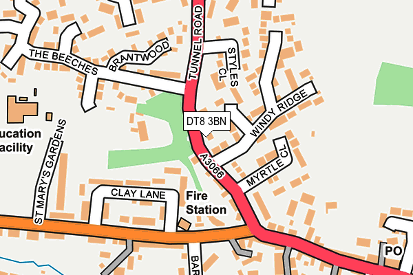 DT8 3BN map - OS OpenMap – Local (Ordnance Survey)