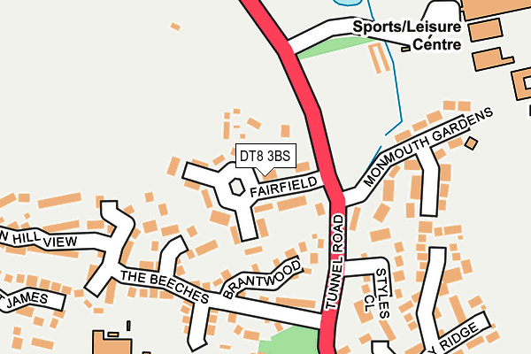 DT8 3BS map - OS OpenMap – Local (Ordnance Survey)