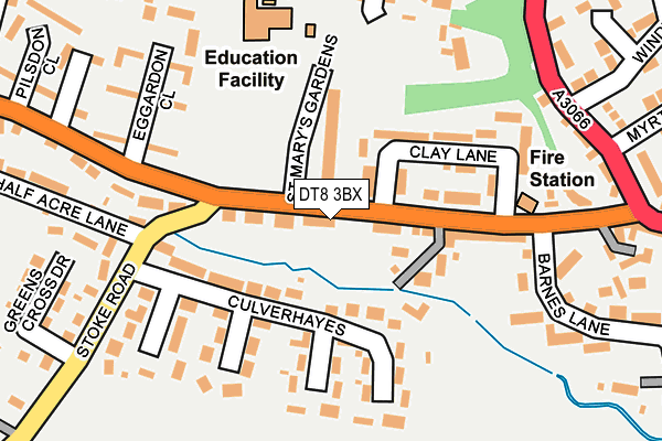 DT8 3BX map - OS OpenMap – Local (Ordnance Survey)