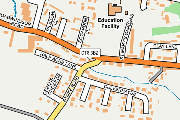 DT8 3BZ map - OS OpenMap – Local (Ordnance Survey)