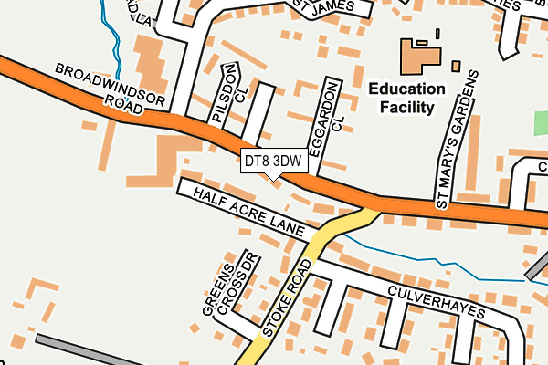DT8 3DW map - OS OpenMap – Local (Ordnance Survey)