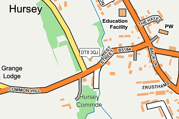 DT8 3QJ map - OS OpenMap – Local (Ordnance Survey)