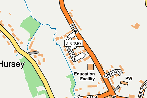 DT8 3QW map - OS OpenMap – Local (Ordnance Survey)