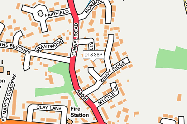 DT8 3SP map - OS OpenMap – Local (Ordnance Survey)