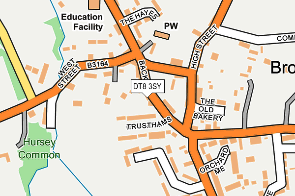 DT8 3SY map - OS OpenMap – Local (Ordnance Survey)