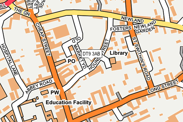 DT9 3AB map - OS OpenMap – Local (Ordnance Survey)