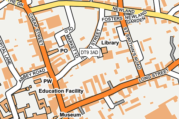 DT9 3AD map - OS OpenMap – Local (Ordnance Survey)