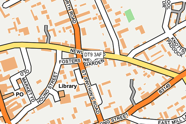 DT9 3AF map - OS OpenMap – Local (Ordnance Survey)