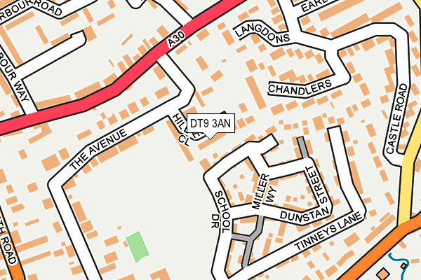 DT9 3AN map - OS OpenMap – Local (Ordnance Survey)