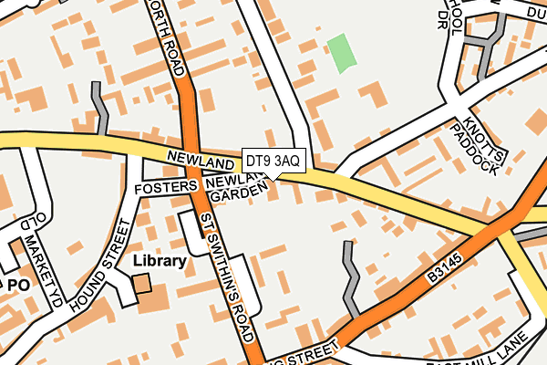 DT9 3AQ map - OS OpenMap – Local (Ordnance Survey)