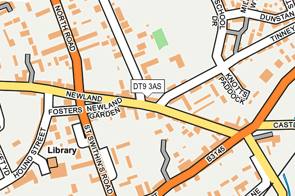 DT9 3AS map - OS OpenMap – Local (Ordnance Survey)