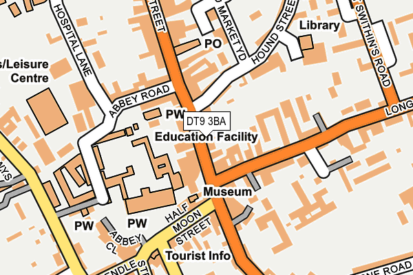 DT9 3BA map - OS OpenMap – Local (Ordnance Survey)