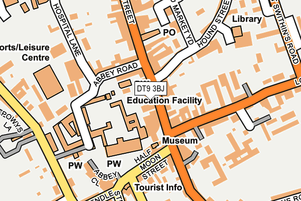 DT9 3BJ map - OS OpenMap – Local (Ordnance Survey)