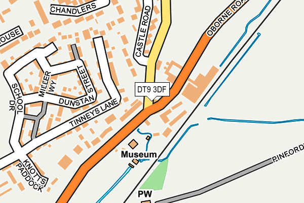 DT9 3DF map - OS OpenMap – Local (Ordnance Survey)