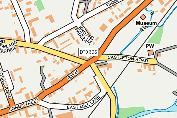 DT9 3DS map - OS OpenMap – Local (Ordnance Survey)