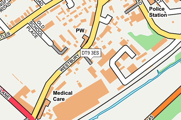 DT9 3ES map - OS OpenMap – Local (Ordnance Survey)