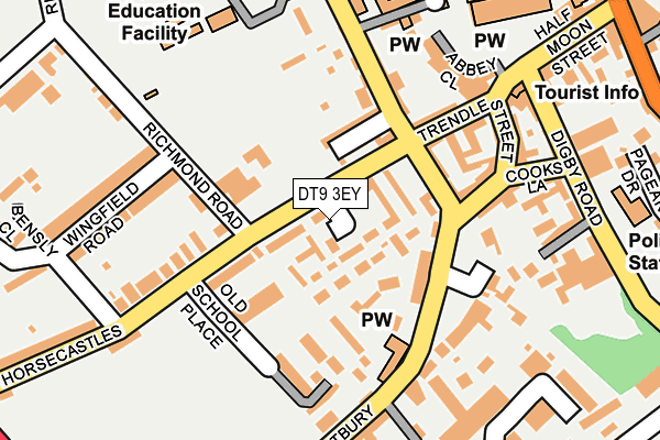 DT9 3EY map - OS OpenMap – Local (Ordnance Survey)