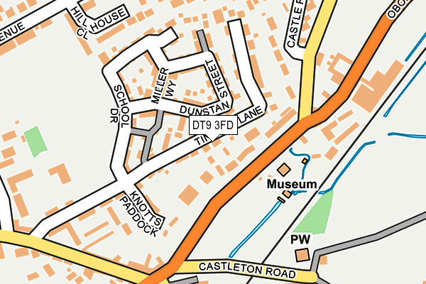 DT9 3FD map - OS OpenMap – Local (Ordnance Survey)