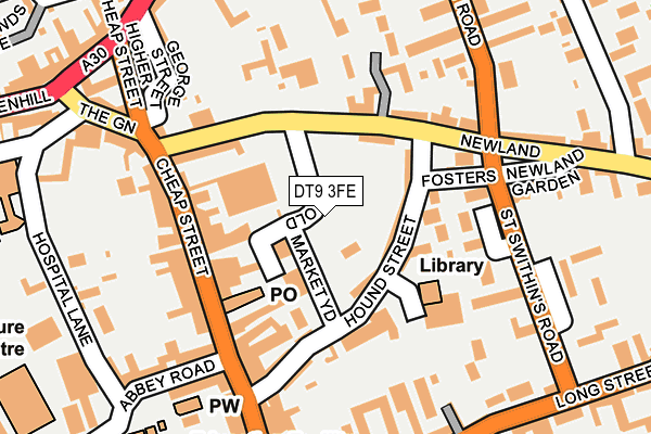 DT9 3FE map - OS OpenMap – Local (Ordnance Survey)