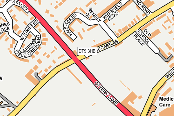DT9 3HB map - OS OpenMap – Local (Ordnance Survey)