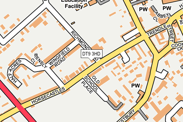DT9 3HD map - OS OpenMap – Local (Ordnance Survey)