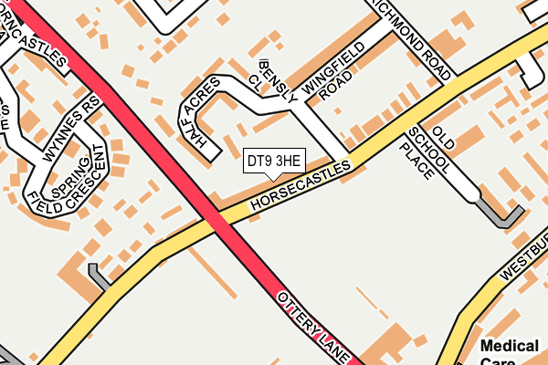 DT9 3HE map - OS OpenMap – Local (Ordnance Survey)